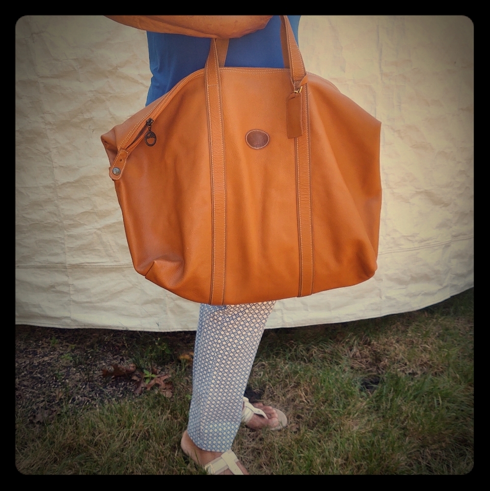 Vintage Longchamp soft bodied Leather Satchel